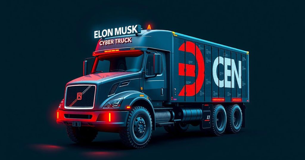 Elon Musk Shares AI-Generated Image of Cybertruck, Sparking Curiosity and Debate